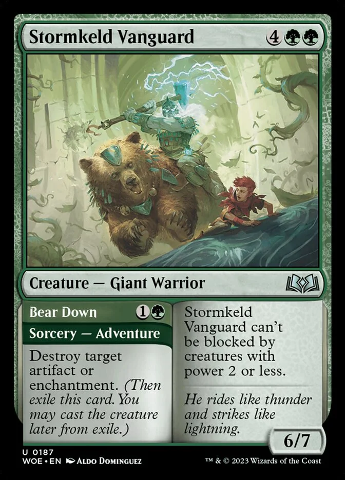 Stormkeld Vanguard // Bear Down 「WOE/187」「EN」