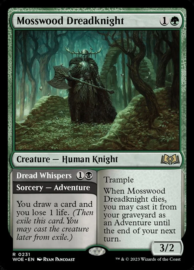 Mosswood Dreadknight // Dread Whispers 「WOE/231」「EN」