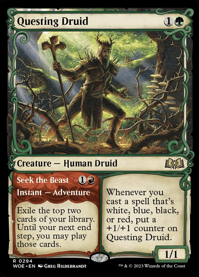 Questing Druid // Seek the Beast 「WOE/294」「EN」