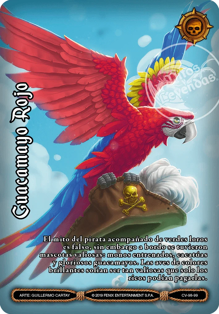Guacamayo Rojo 「calavera-098」 (ES)