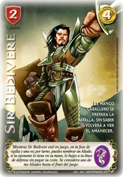 sir bedivere carta texturizada #011 · Mitos y Leyendas