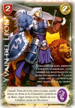 yvain del leon carta texturizada #014 · Mitos y Leyendas