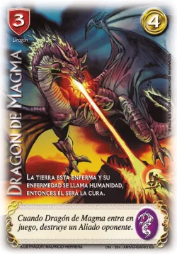 dragon de magma carta texturizada #015 · Mitos y Leyendas