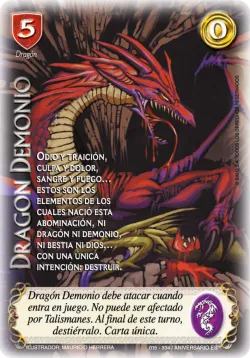 dragon demonio carta texturizada #016 · Mitos y Leyendas