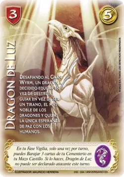 dragon de luz carta texturizada #017 · Mitos y Leyendas