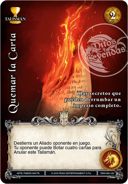 Quemar la Carta 「templarios-088」 (ES)