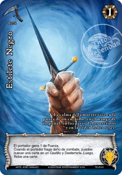 Estilete Negro 「TE-025」「ES」