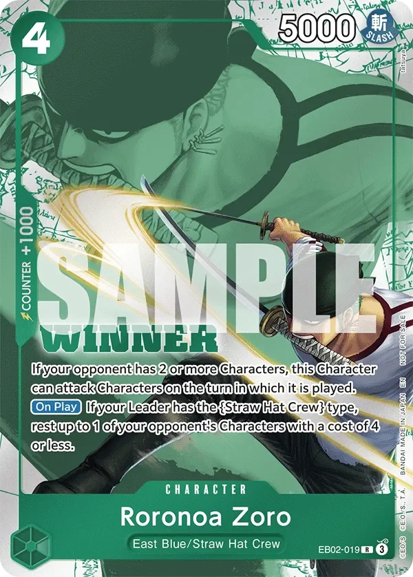 Roronoa Zoro 「EB02-019」 — Tournament Pack 2025 Vol.3 fa「EN」