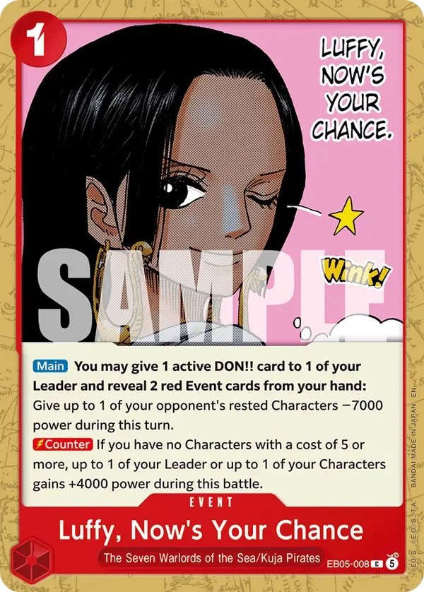 Luffy, Now's Your Chance #EB05-008 · One Piece