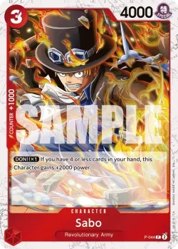 Sabo 「P-044」 — One Piece Card The Best Vol.2 jr「EN」