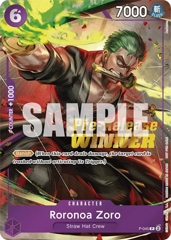 Roronoa Zoro 「P-045」 — Prize Cards fa「EN」
