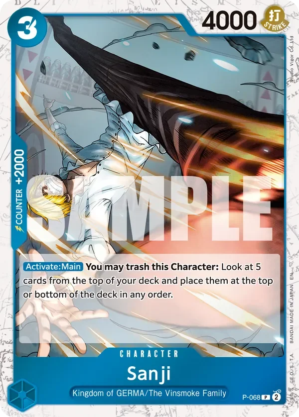 Sanji 「P-068」 — One Piece Card The Best Vol.2 jr「EN」