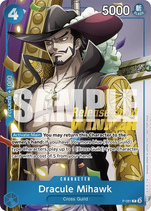 Dracule Mihawk 「P-081」 — Prize Cards fa「EN」