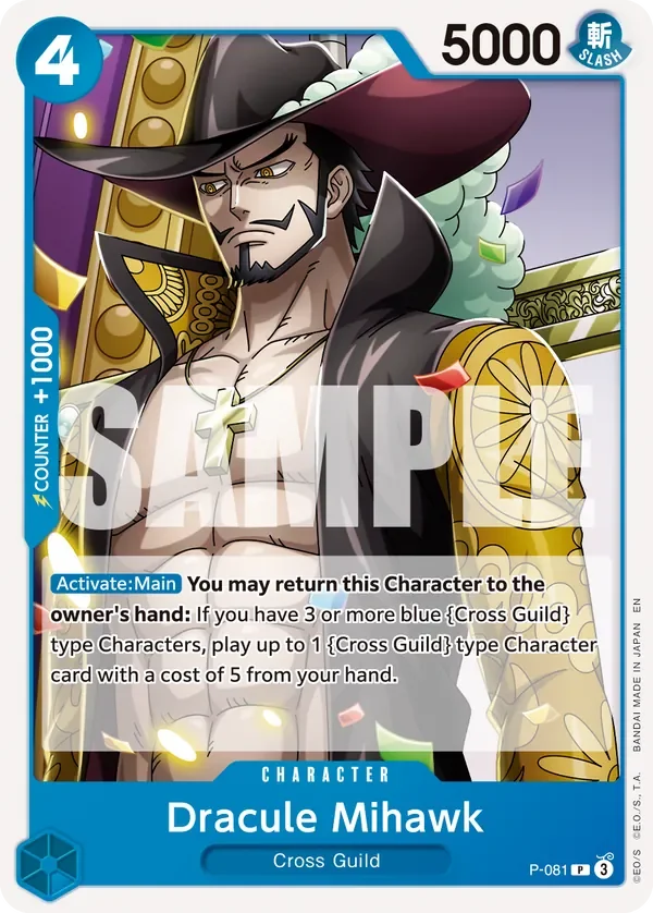 Dracule Mihawk 「P-081」 — One Piece Card The Best Vol.2「EN」
