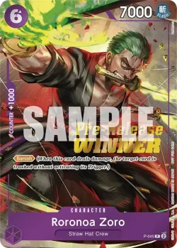 Roronoa Zoro 「P-045」 — Prize Cards fa「EN」