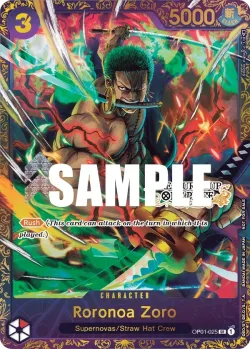 Roronoa Zoro 「OP01-025」 — Prize Cards aa「EN」