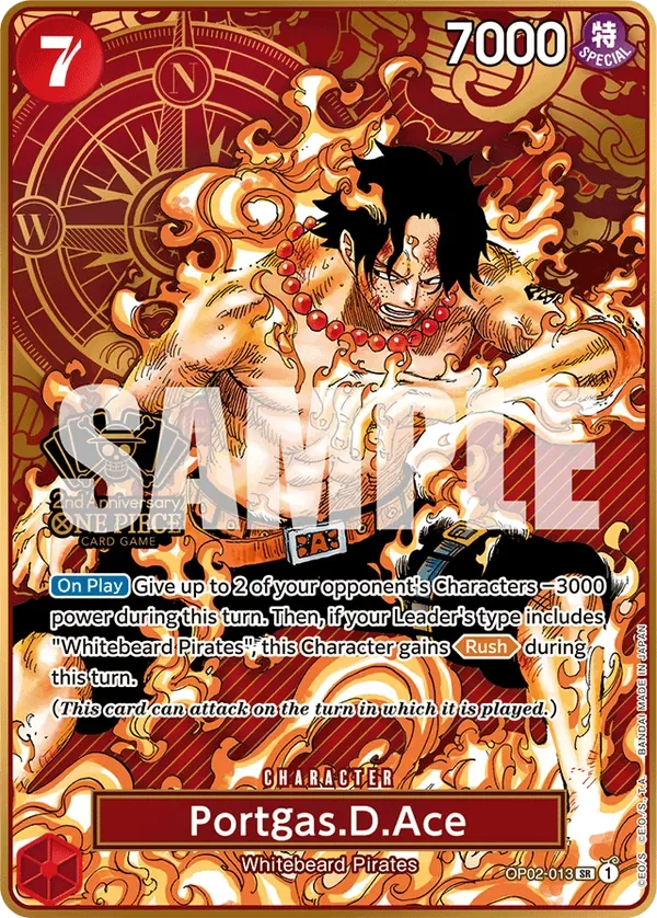 Portgas.D.Ace 「OP02-013」 — Japanese 2nd Anniversary Set「EN」