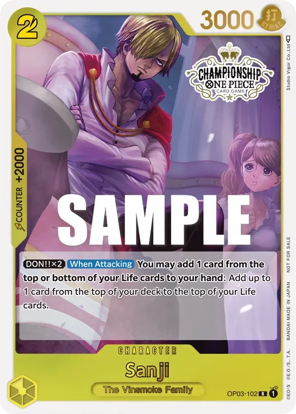 Sanji 「OP03-102」 — Store Championship Participation Pack Vol.2「EN」