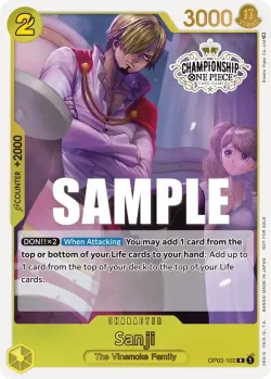 Sanji 「OP03-102」 — Store Championship Participation Pack Vol.2「EN」