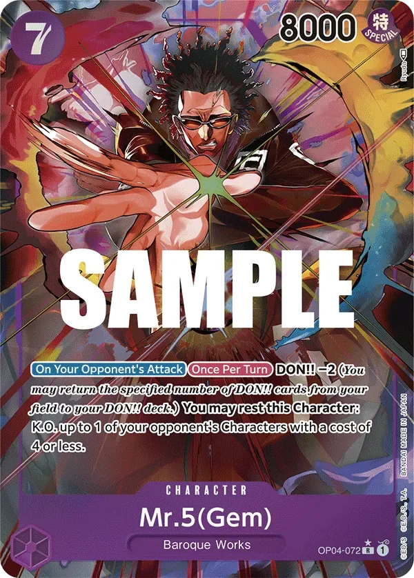 Mr.5(Gem) 「OP04-072」 — Kingdoms of Intrigue aa「EN」