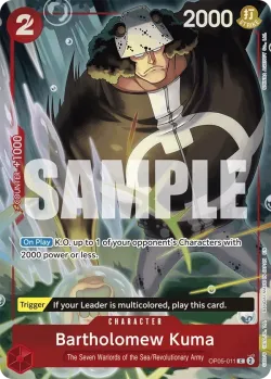 Bartholomew Kuma 「OP05-011」 — Seven Warlords of the Sea Binder Set aa「EN」
