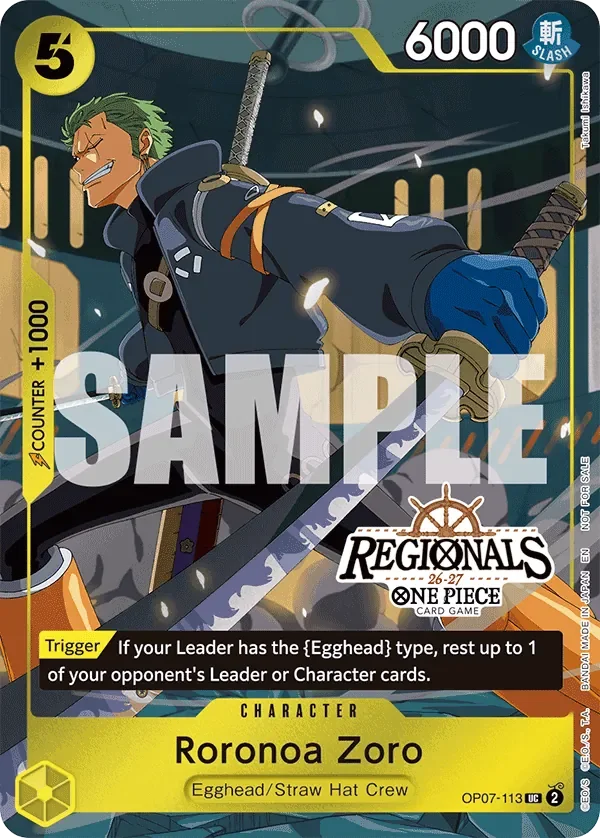 Roronoa Zoro 「OP07-113」 — Regional Participation Pack 2026 Vol.1 aa「EN」