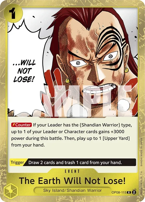 The Earth Will Not Lose! 「OP08-115」「EN」