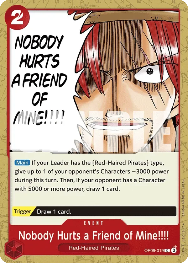 Nobody Hurts a Friend of Mine!!!! 「OP09-019」「EN」