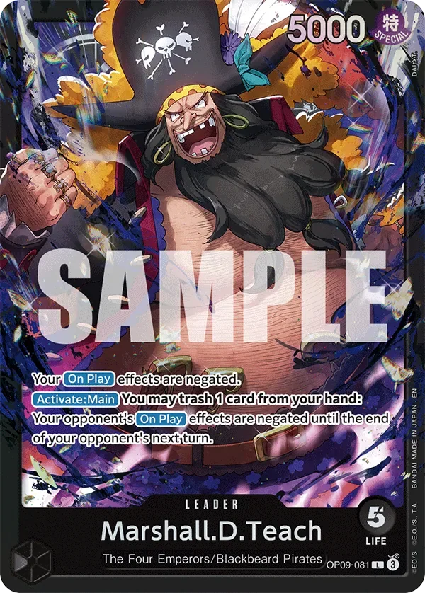 Marshall.D.Teach 「OP09-081」 — BLACK Marshall.D.Teach「EN」
