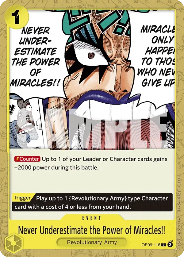 Never Underestimate the Power of Miracles!! 「OP09-116」「EN」