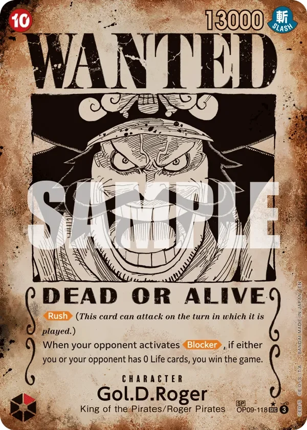 Gol.D.Roger 「OP09-118」 — Carrying on His Will wanted「EN」