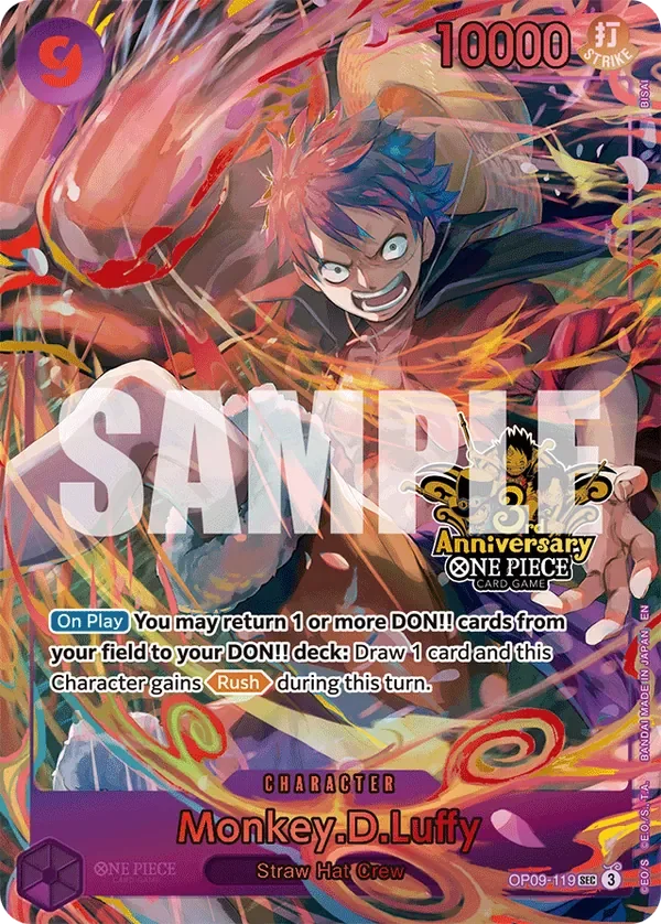 Monkey.D.Luffy 「OP09-119」 — Japanese 3rd Anniversary Set aa「EN」