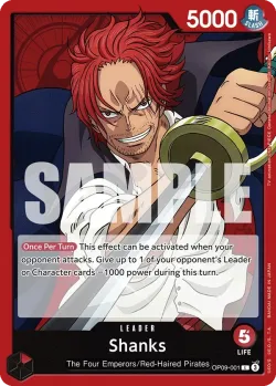 Shanks — English Version 2nd Anniversary Set aa #OP09-001 · One Piece
