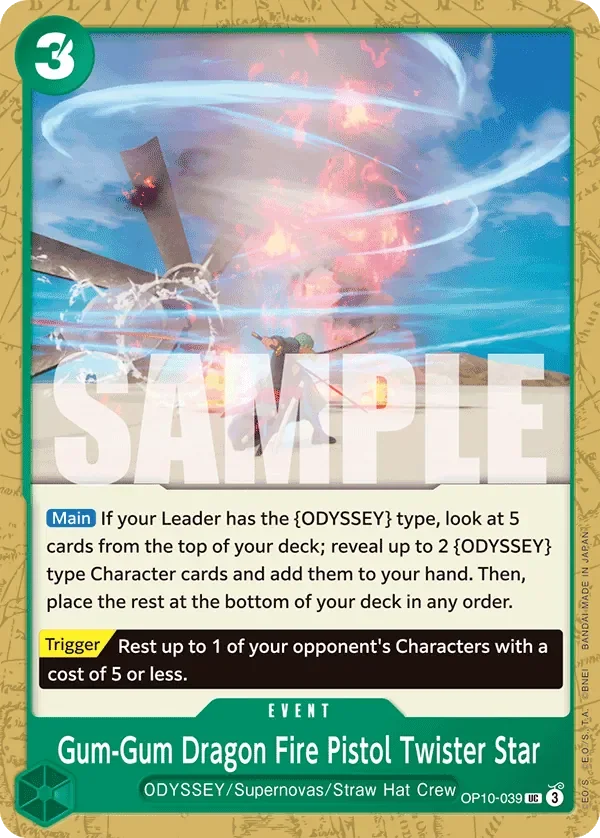 Gum-Gum Dragon Fire Pistol Twister Star 「OP10-039」「EN」