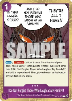 I Do Not Forgive Those Who Laugh at My Family!!! 「OP10-078」「EN」