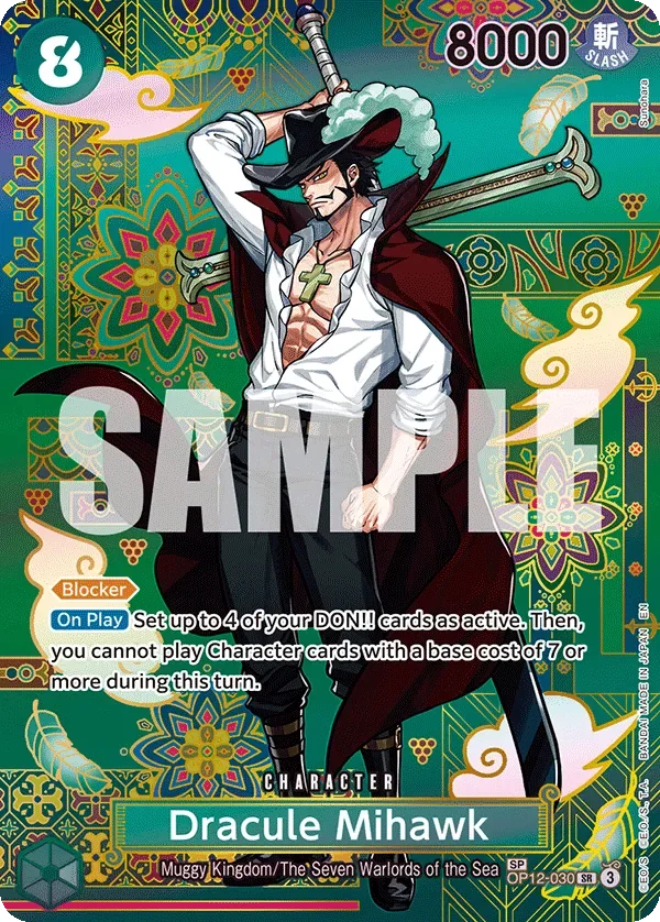 Dracule Mihawk 「OP12-030」 — The Azure Sea's Seven「EN」