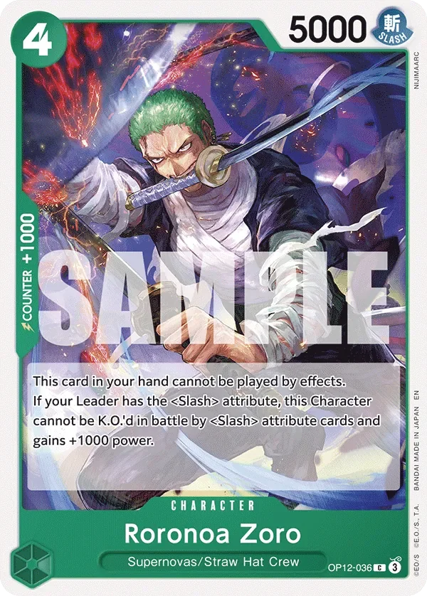 Roronoa Zoro 「OP12-036」「EN」
