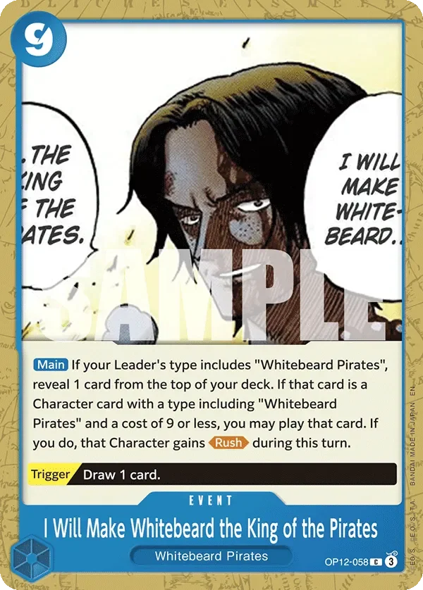 I Will Make Whitebeard the King of the Pirates 「OP12-058」「EN」