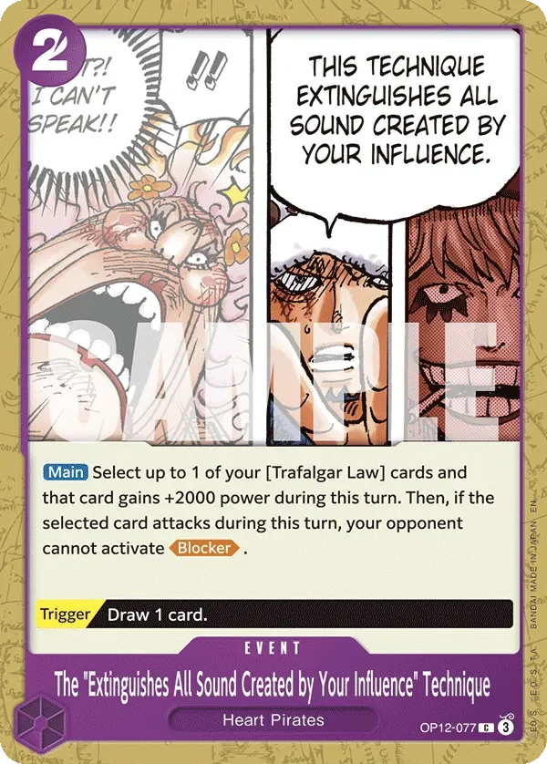 The "Extinguishes All Sound Created by Your Influence" Technique 「OP12-077」「EN」