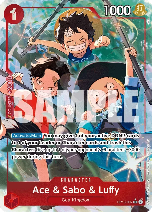 Ace & Sabo & Luffy 「OP13-007」 — Carrying on His Will aa「EN」