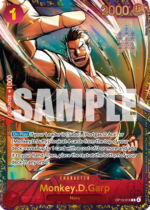 Monkey.D.Garp 「OP13-016」 — Prize Cards aa「EN」