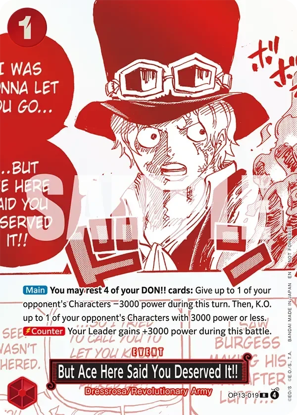But Ace Here Said You Deserved It!! 「OP13-019」 — 3rd Anniversary! Treasure Campaign Pack「EN」