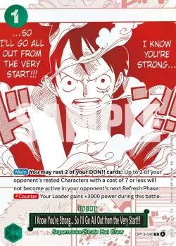 I Know You're Strong... So I'll Go All Out from the Very Start!!! 「OP13-040」 — 3rd Anniversary! Treasure Campaign Pack「EN」