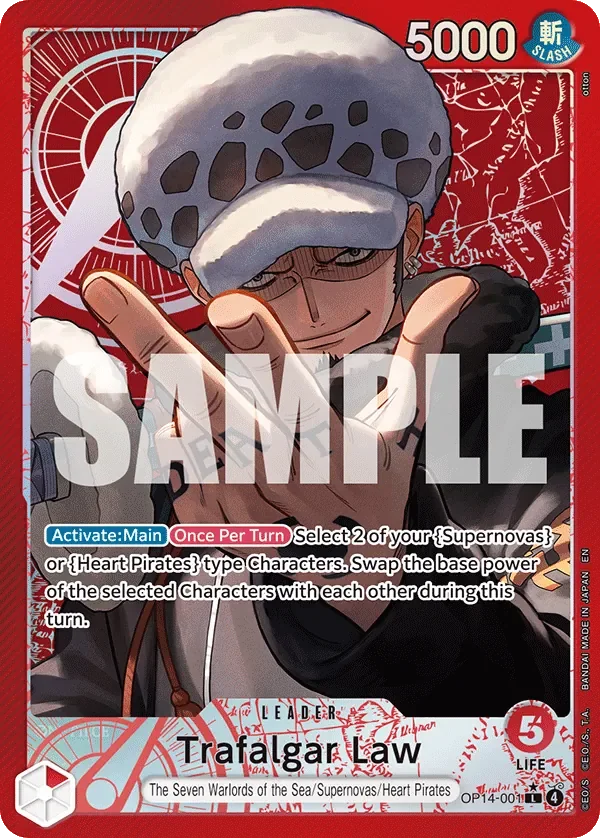 Trafalgar Law 「OP14-001」 — The Azure Sea's Seven aa「EN」