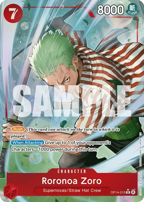 Roronoa Zoro 「OP14-015」 — The Azure Sea's Seven aa「EN」