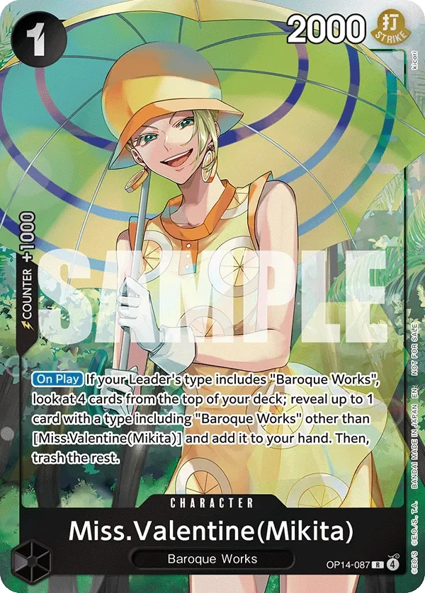 Miss.Valentine(Mikita) 「OP14-087」 — The Azure Sea's Seven Dash Pack fa「EN」