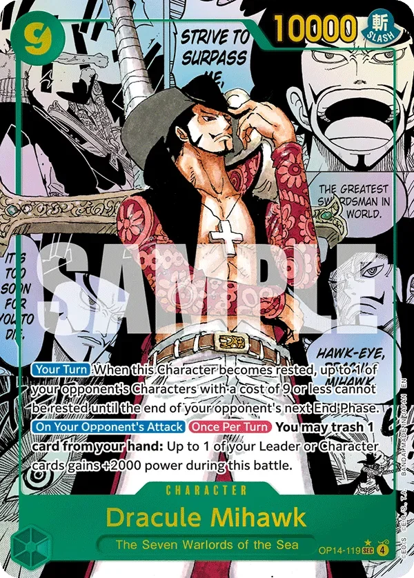 Dracule Mihawk 「OP14-119」 — The Azure Sea's Seven manga「EN」