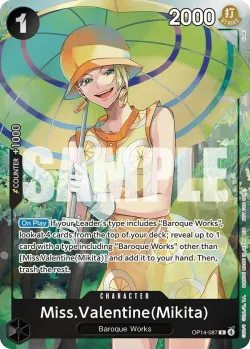 Miss.Valentine(Mikita) 「OP14-087」 — The Azure Sea's Seven Dash Pack fa「EN」