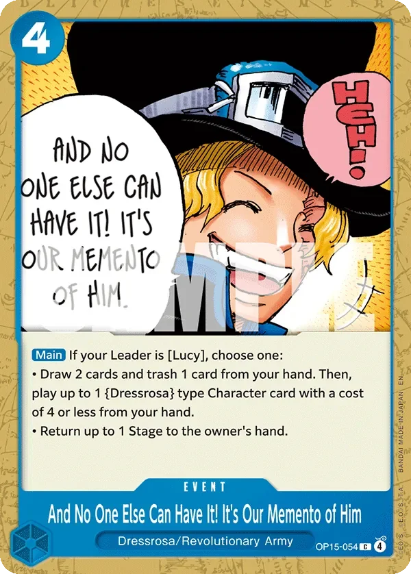 And No One Else Can Have It! It's Our Memento of Him 「OP15-054」「EN」