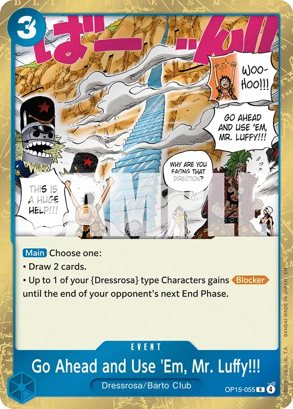 Go Ahead and Use 'Em, Mr. Luffy!!! 「OP15-055」「EN」